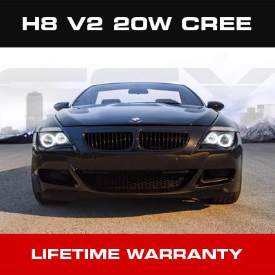 Efx 20 watt h8 cree led angel eyes bulbs 08 09+ bmw e90 m3 20w lights markers