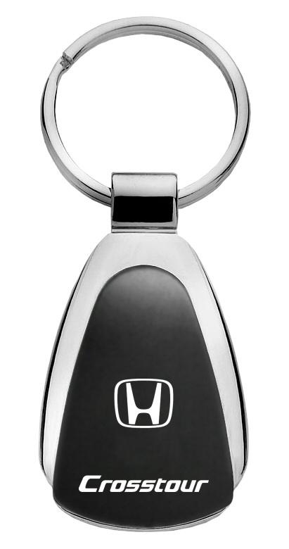 Honda crosstour crt black tear drop keychain ring tag key fob logo lanyard