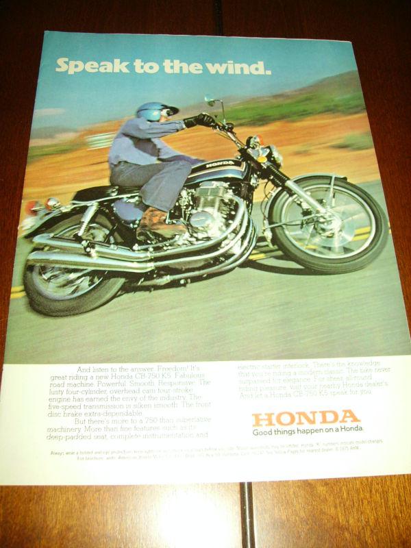 1975 honda cb-750  ***original ad*** cb750