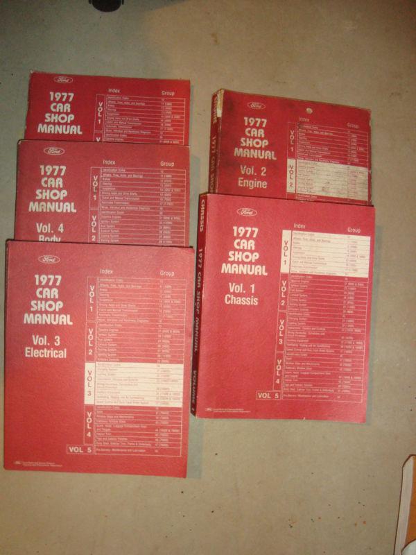 1977 ford 5 volume shop manual set