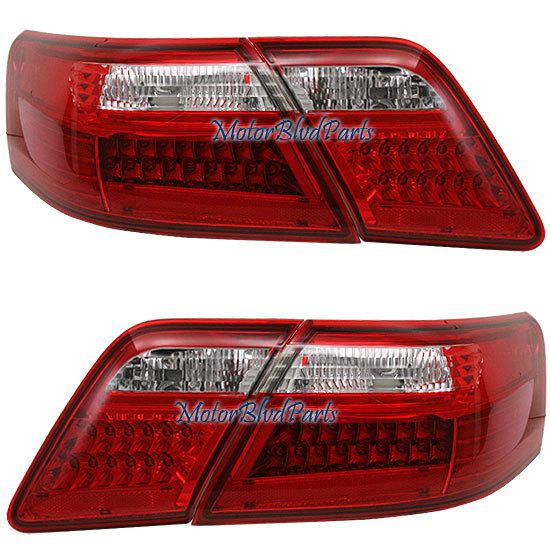 07-09 camry euro led tail lights rear brake lamps pair