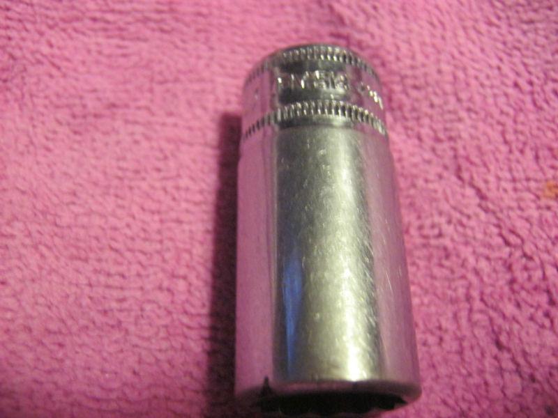 Snap on 3/8" drive 14mm socket. 12 point. 1 5/8" oal. ems14. used, but vgc