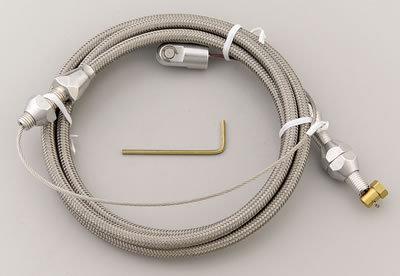 Lokar throttle cable braided stainless steel 48" long chevy pontiac 5.7l ls1 ea