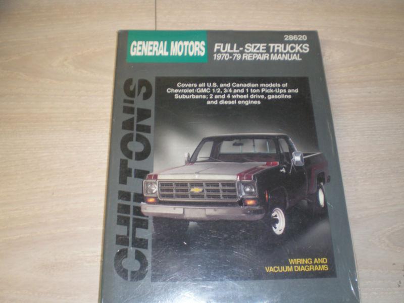 1970-1979 chevrolet gmc pick-ups 1/2 3/4 1 ton pick-ups suburbans repair manual