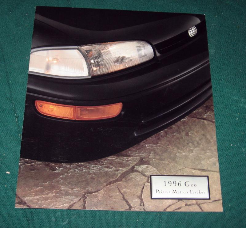 1996 geo full line sales flyer; prizm; metro; tracker;  16 pg