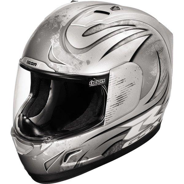 Silver m icon alliance threshold gsx-r full face helmet