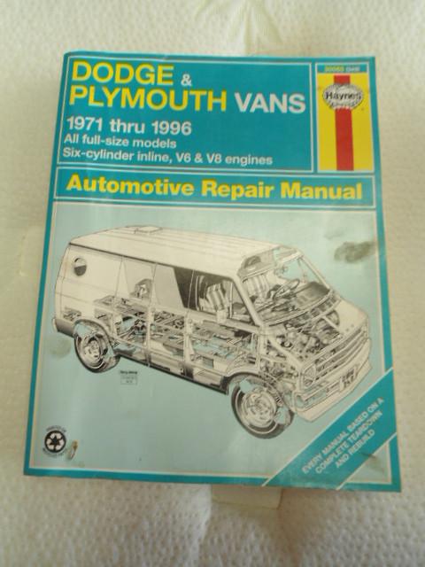 Haynes dodge & plymouth vans 1971 thru 1996 car repair manual