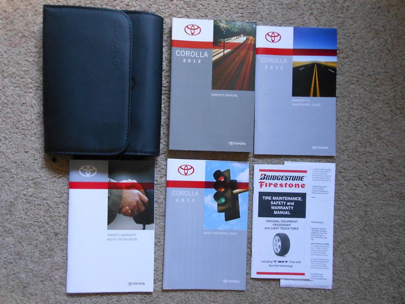  2012 toyota corolla owner's manual book set (full)