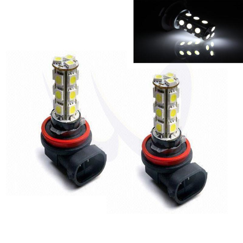H11 led 18 smds white light bulb replacement fits on fog light (2 pc) 11413