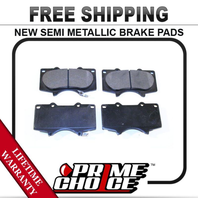 Front semi metallic disc brake pad kit full set with lifetime warranty