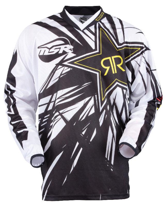 Msr rockstar youth white black xl dirt bike jersey motocross mx atv gear xxl