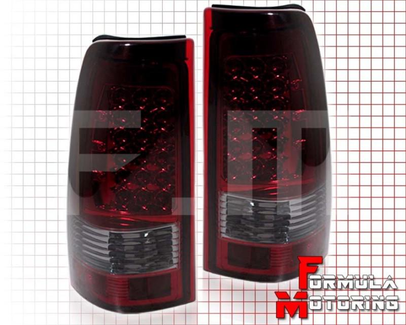 03-06 silverado 04-06 gmc sierra pickup smoke/red led tail lights left+right