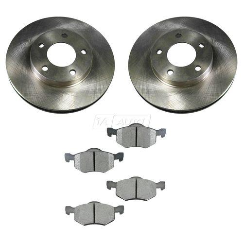 Front metallic disc brake pads & 2 rotors set kit new for escape mariner tribute