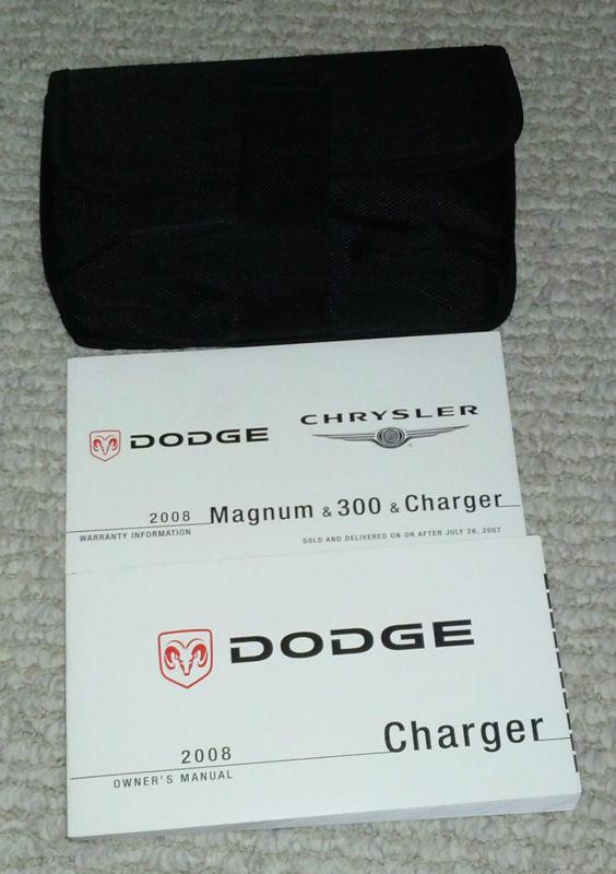 2008 dodge charger owner's manual with case