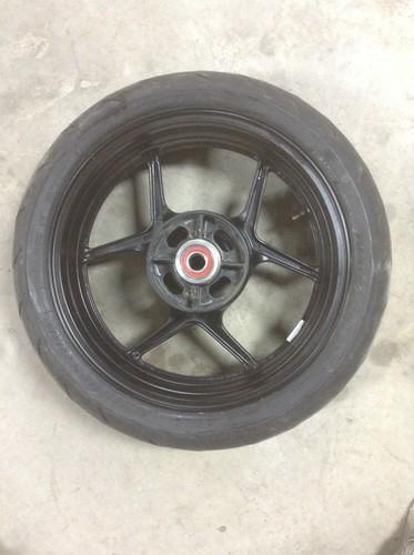 07-08 kawasaki zx6r rear wheel rim zx636 zx 6r 636 ninja black 2007 2008