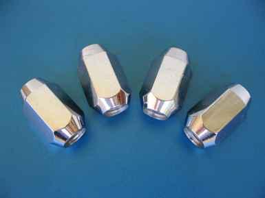 Lug nuts acorn solid 1-pc 1/2" chrome lugs 50pc gm ford