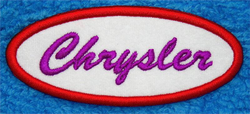 Chrysler oval embroidered patch iron on