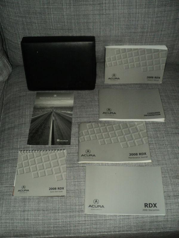 2008 acura rdx owners manual set with case  