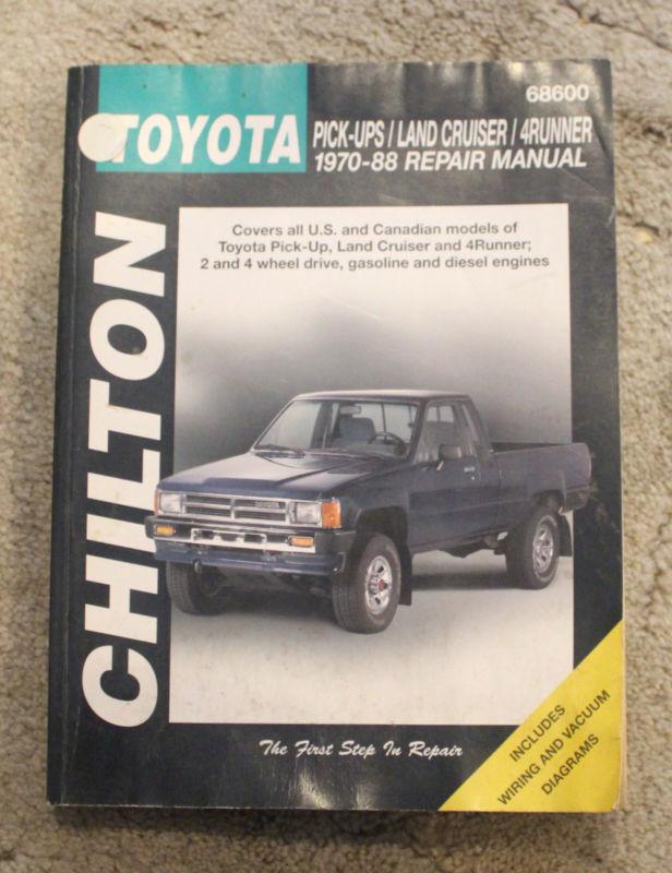 Toyota manual chilton pick-up, landcruiser, 4 runner 1970-1988