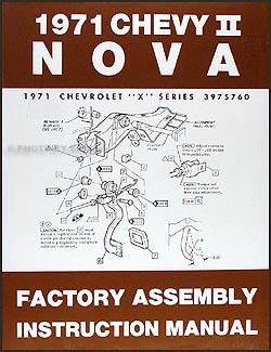 1971 chevy nova bound assembly manual 71 chevrolet factory includes ss