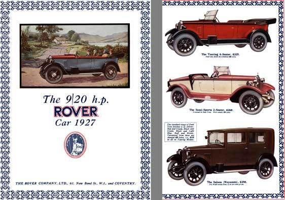 Rover 1927 - the 9/20 hp rover car 1927