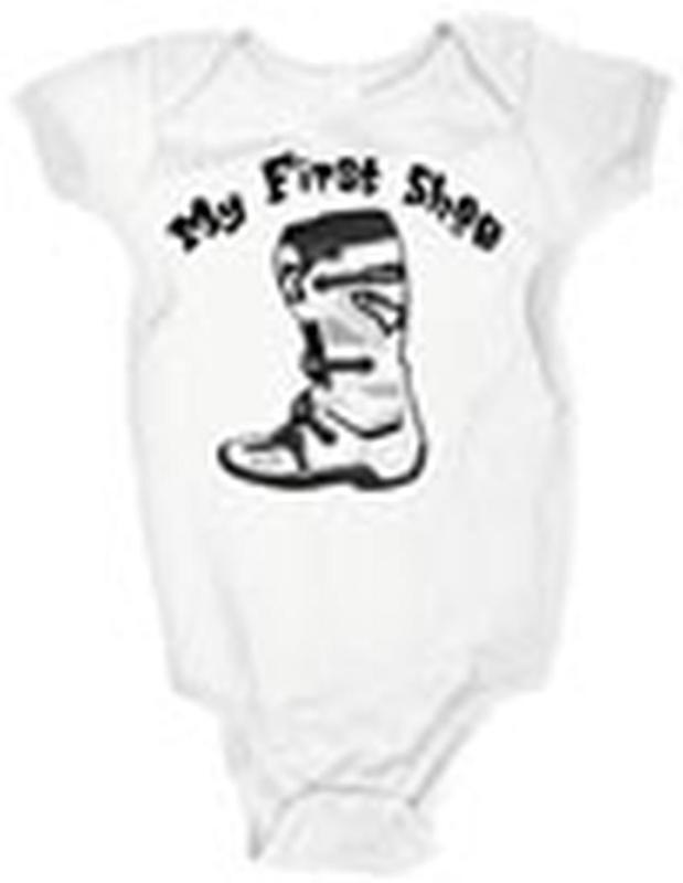 Smooth industries my first shoe(boot) baby cotton onesie/romper,white,3-6 months