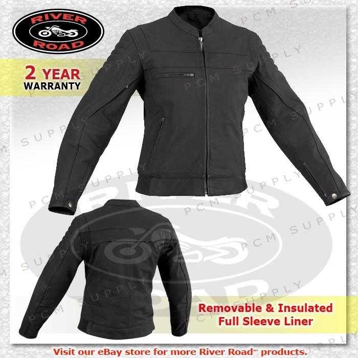 River road cameo matte finish leather motorcycle touring street women jacket