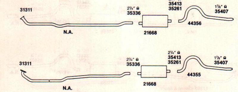 1974 dodge dart, demon & sport dual exhaust, aluminized, with 360 engine