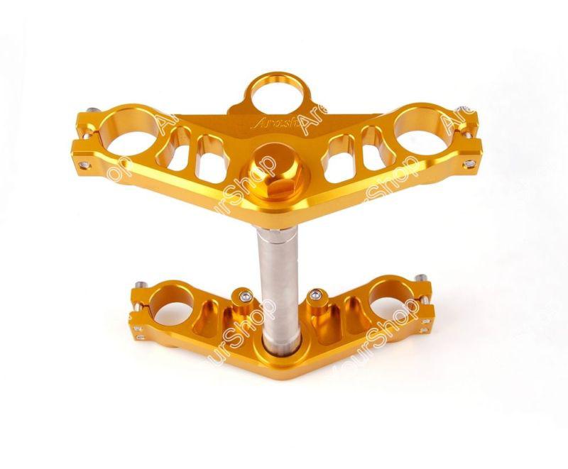 Front fork bracket triple tree lowering end upper top clamp honda cbr250 gold