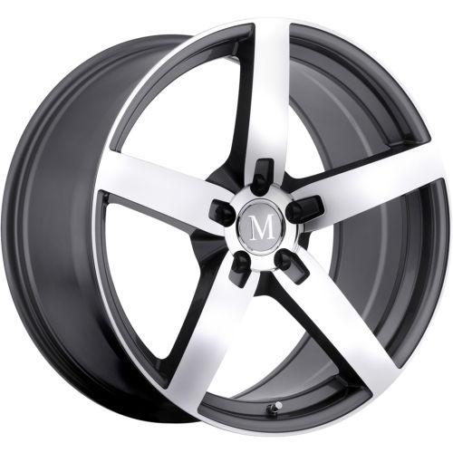 18x8.5 gunmetal mandrus arrow wheels 5x112 +25 audi tt allroad tts