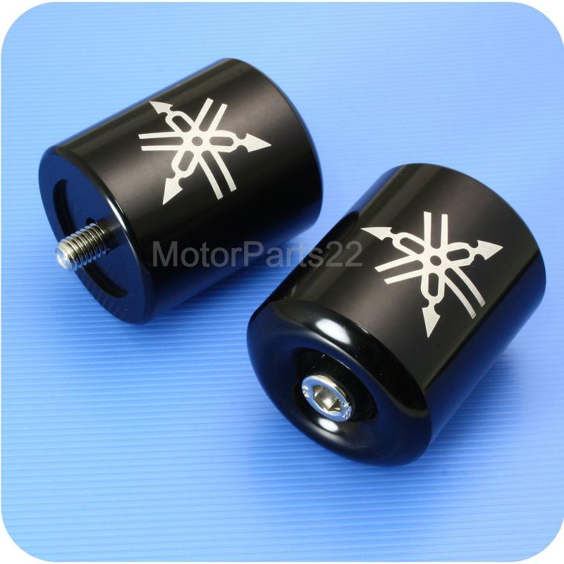 Laser engraved logo yamaha yzf r1 r6 xj600 fjr1300 bar ends cnc anodized black