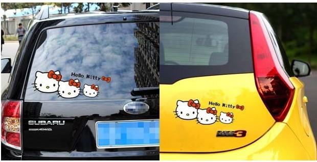 New 1 pcs hello kitty car sticker sticker decals car headlights sticker sticker