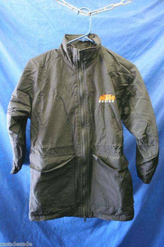 Black orange ktm hard equipment med motocross mx youth boys kids jacket 0004