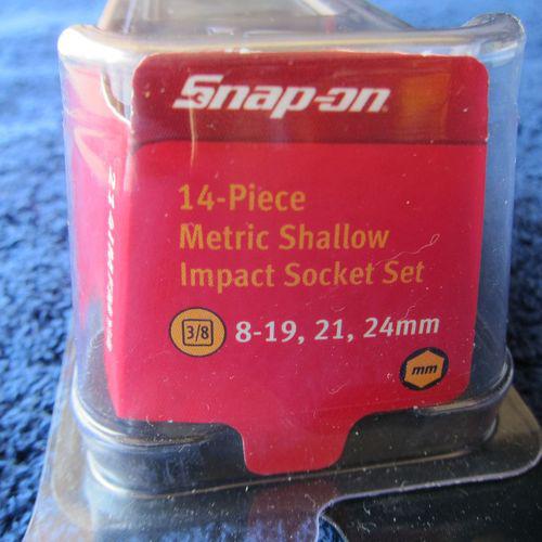 Snap-on 214imfmya 14 pc. 3/8" drive shallow 6 point metric impact socket set