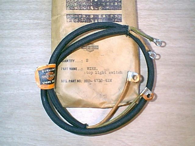 Nos vintage harley davidson knucklehead flathead 45 wla stop light switch wire
