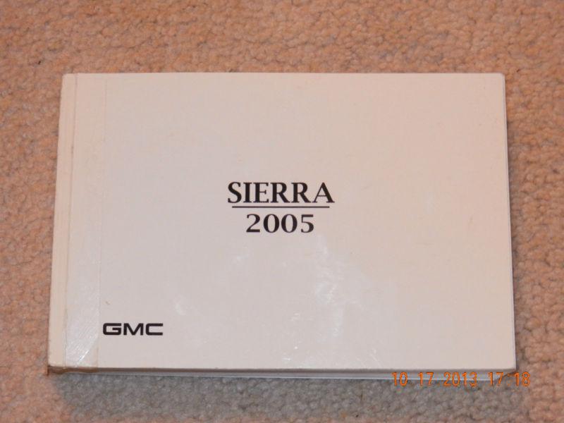 2005 gmc sierra owners manual