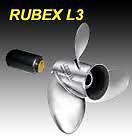 Solas rubex l3 15 1/4  x 19 3 blade stainless steel prop for 135-300 hp motors