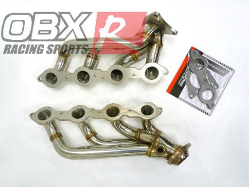 Obx steel exhaust manifold header fit for 02-07 gm 4.8l / 5.3l / 6.0l