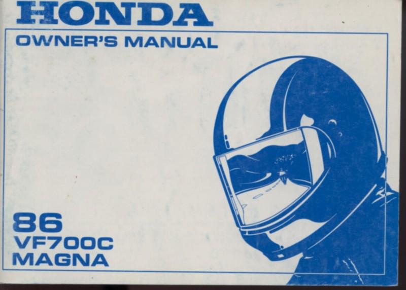 1986 honda vf700c magna owner's manual