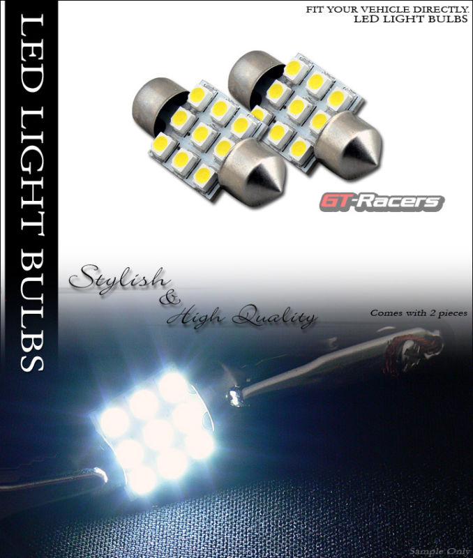 Hot white 31mm festoon 9x smd led light bulbs trunk/license plate lamp 3021 3022