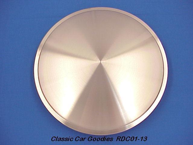 Moon style 13" hub cap (1) salt flats spun disc ss