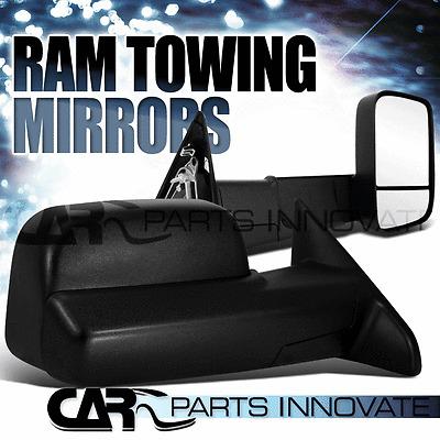 Dodge 10-11 ram 2500 3500 truck towing side mirrors manual w/ bracket