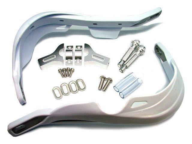 Dirt bike hand guards white for suzuki dr drz ds rm rmz 80 kx klx kdx 250 450 yz