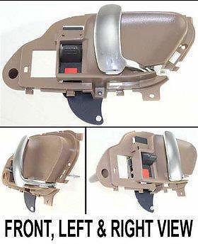 Door handle new beige bezel chrome lever inner right hand front full size pickup