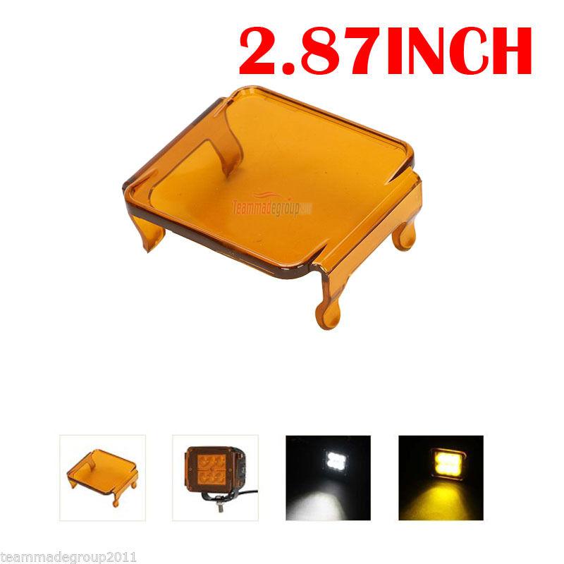 2.87" amber pc led light protective cover protector case for 16w 18w work light