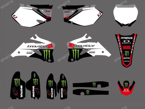 Team graphics backgrounds decals stickers for yamaha yz250f yz450f 2006 07 08 09