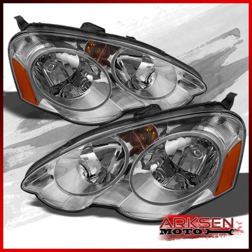 2002-2004 acura rsx headlights+amber corner lamps lights left+right pair set new