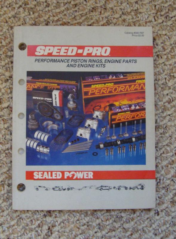 1987 speed pro catalog of performance piston rings, engine parts and engine kits