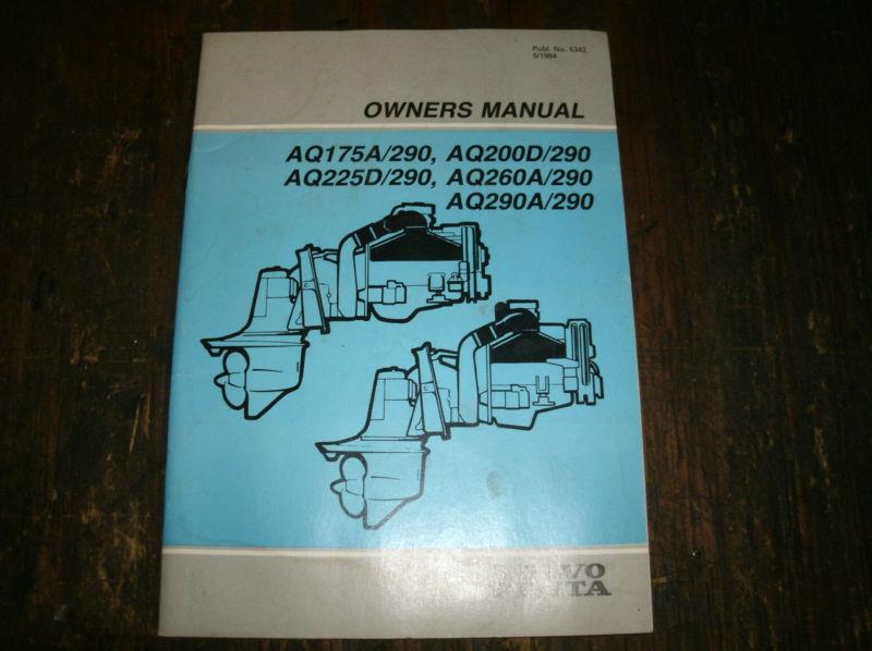 Volvo penta owners manual 1984