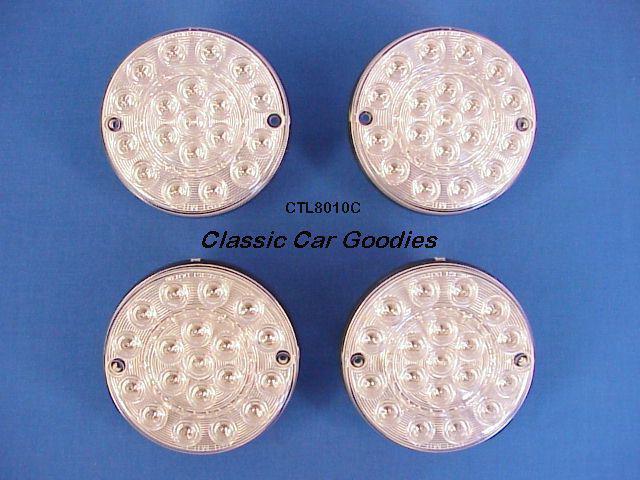 1980-1982 corvette tail lights clear (4) euro led 1981